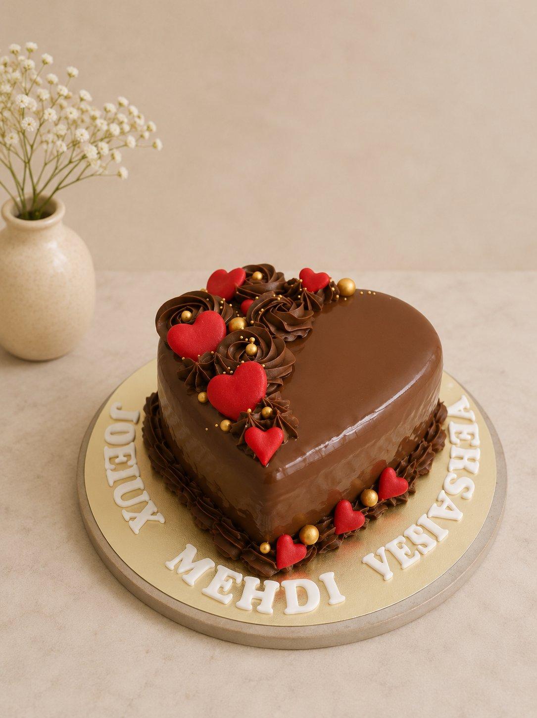 Tarte Cœur au Chocolat